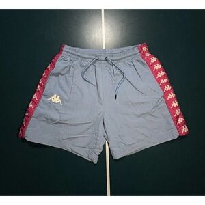 Kappa Swim Shorts Men's Medium Blue Pink Logo Streetwear Y2K Board Shorts